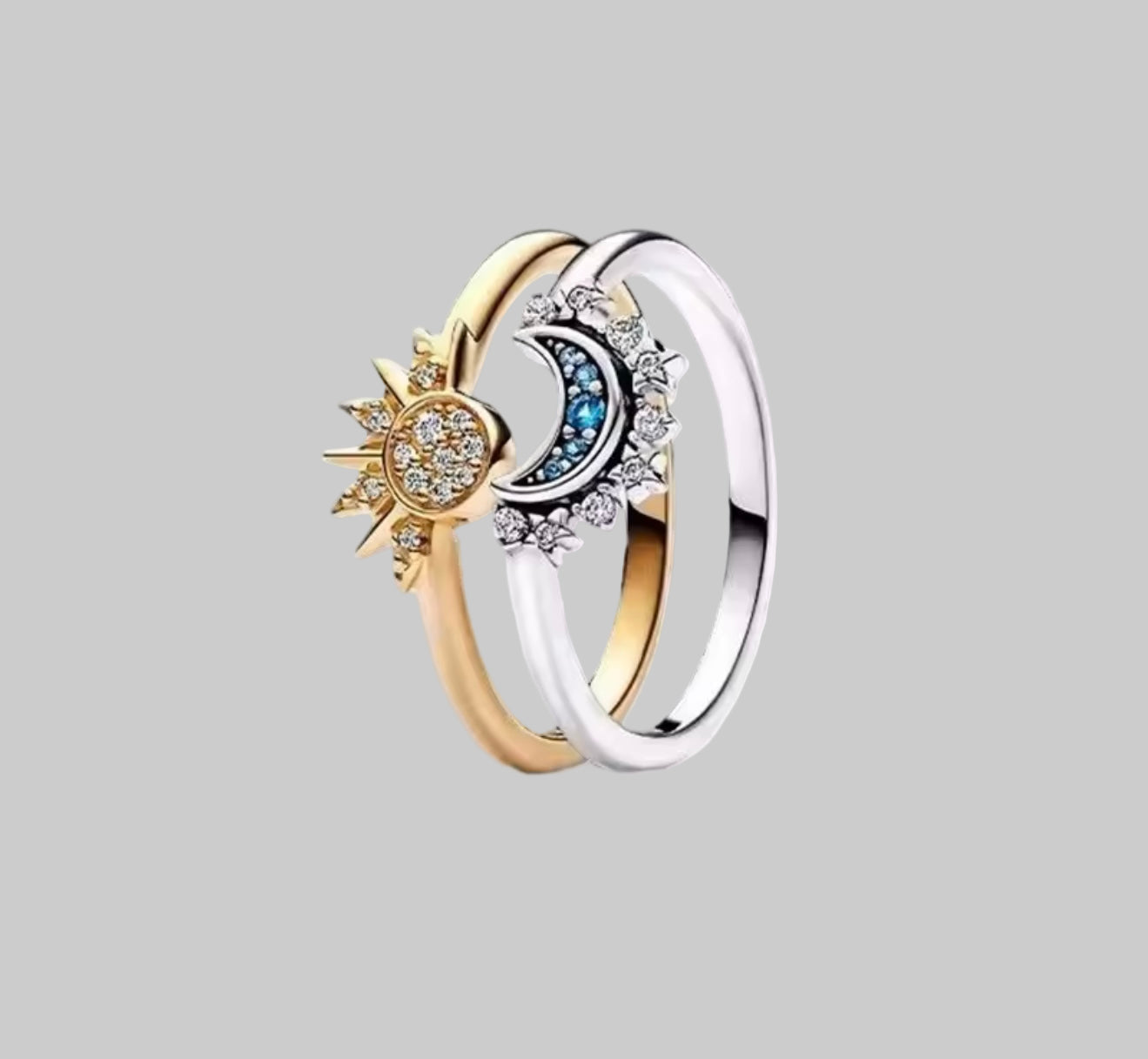 Sun & Moonlight Ring Set