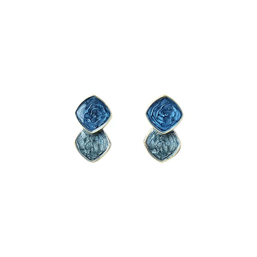Blue Zirco Stud Earrings