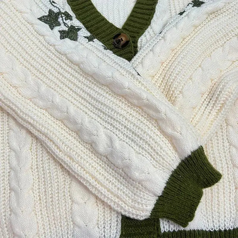 Elegant Cable Embroidered Sweater