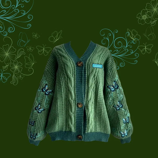 Youthful-looking Loose Casual Cardigan