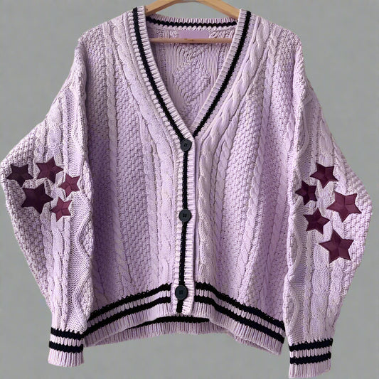 Purple Cardigan with Star
