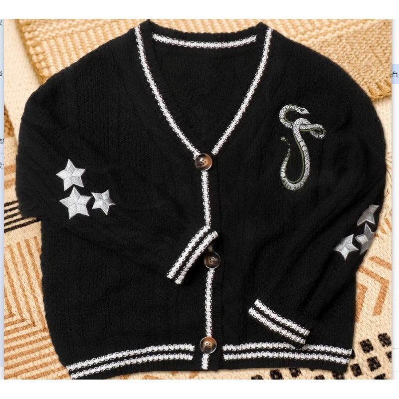 Women's V-neck Long Sleeve Sweater