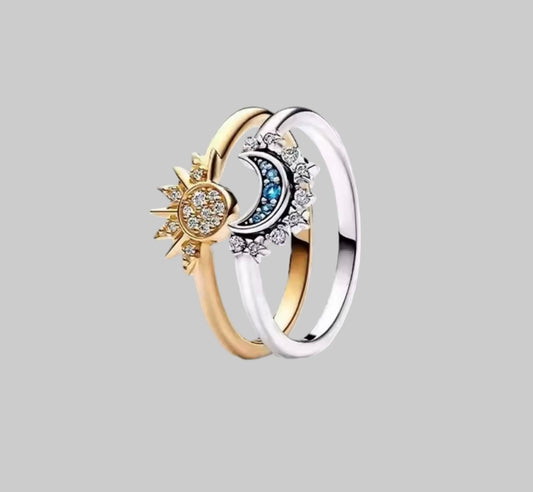 Sun & Moonlight Ring Set