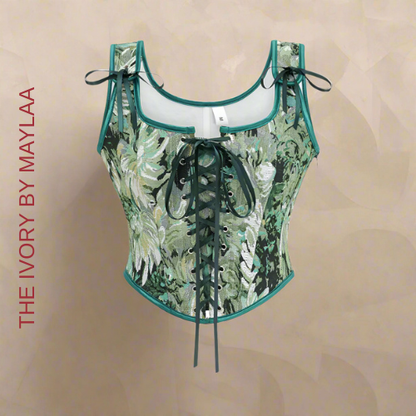 Floral Lace-up Women's Corsets