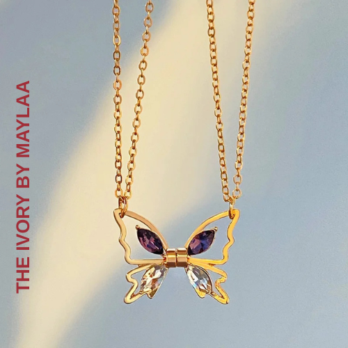 Butterfly Magnetic Couple Necklace