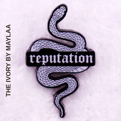 Snake Reputation Enamel brooch