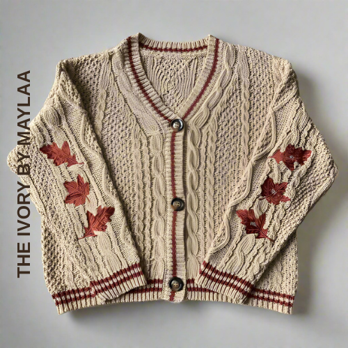 Autumn Leaves Knitted Cardigan