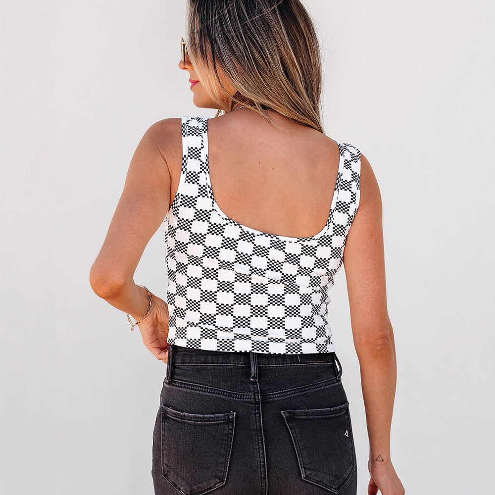 Multicolor Sleeveless Top For Women