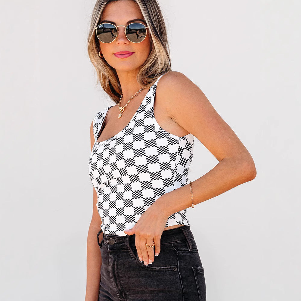 Multicolor Sleeveless Top For Women
