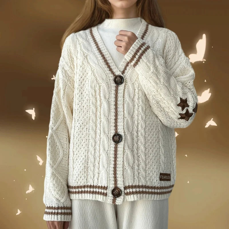 Borwn Star Cardigan