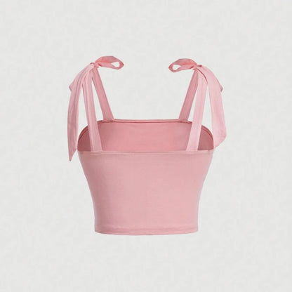 Wide Strap Slim Fit Crop Top
