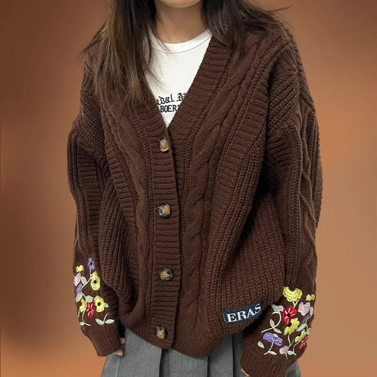 Coffee Flower Cardigan