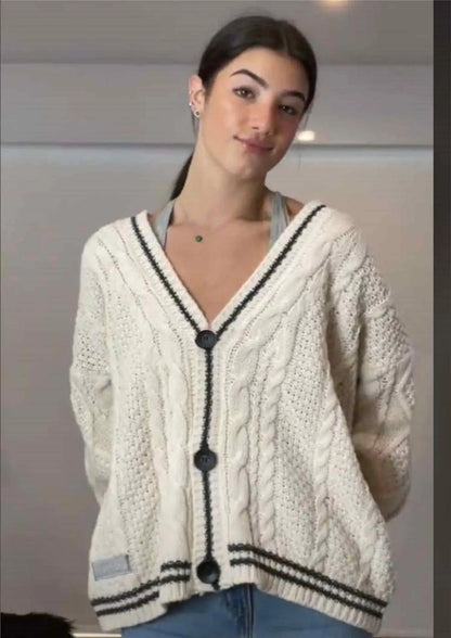 Vintage Embroidery Star Loose Sweaters for Women