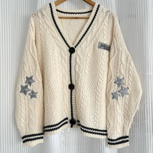 Beige Star Cardigans