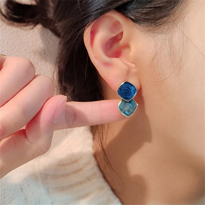 Blue Zirco Stud Earrings