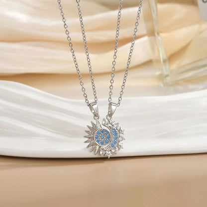 Magnetic Sun Moon Necklace