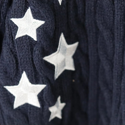 Winter Midnight Navy Blue Knitted Cardigans