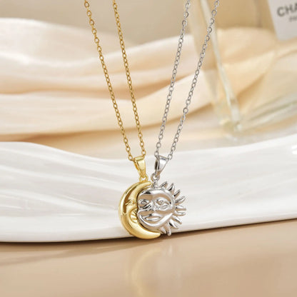 Magnetic Sun Moon Necklace