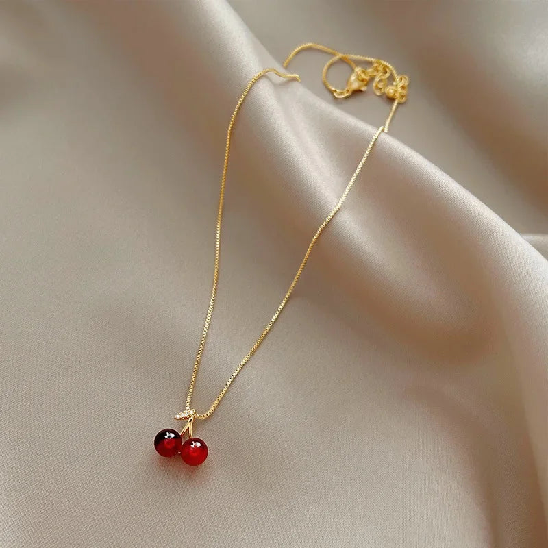 Little Wine Red Cherry Pendant