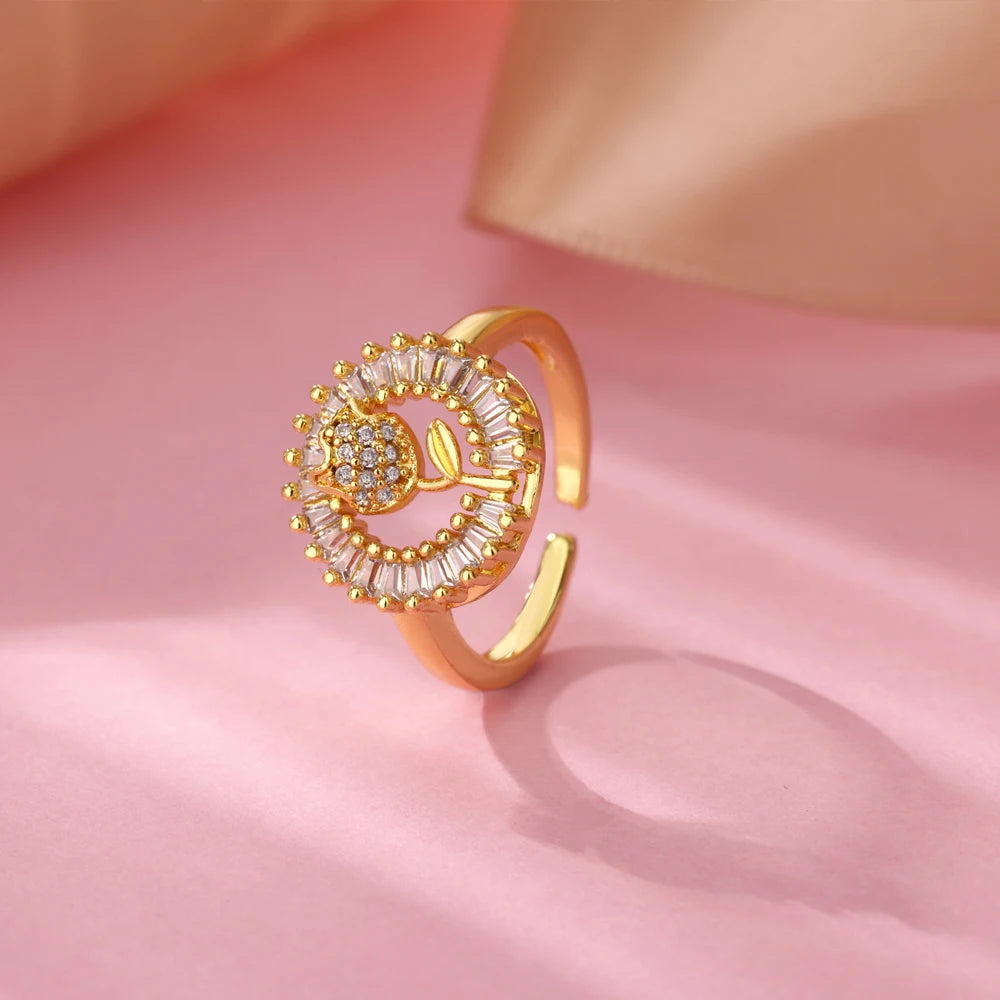 Zircon Geometric Rings For Women