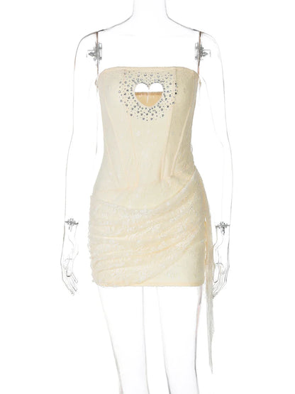 Heart Cut Out Corset Mini Dress