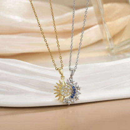 Magnetic Sun Moon Necklace