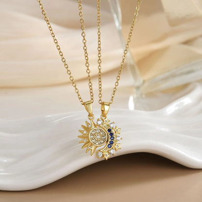 Magnetic Sun Moon Necklace