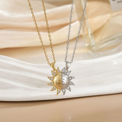 Magnetic Sun Moon Necklace