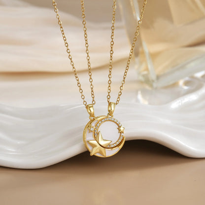 Magnetic Sun Moon Necklace