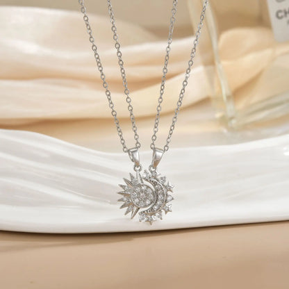 Magnetic Sun Moon Necklace