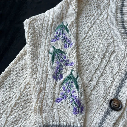 Wisteria Bloom Vintage Sweater