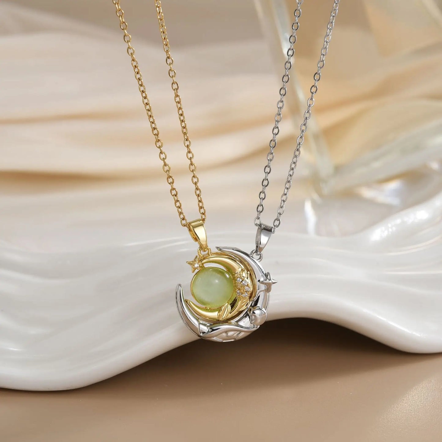 Magnetic Sun Moon Necklace