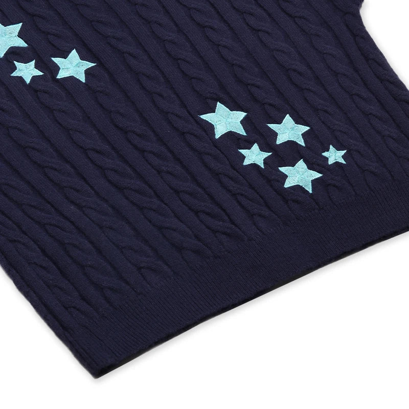 Midnight Starry Embroidered Cardigan