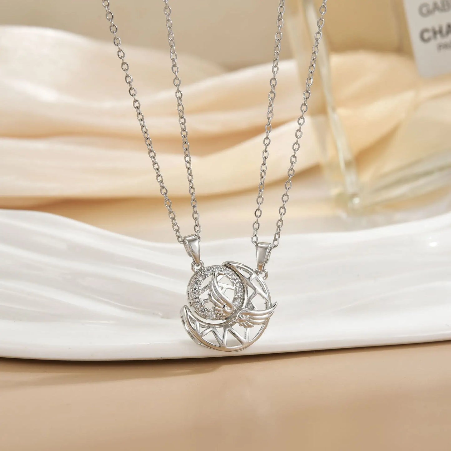 Magnetic Sun Moon Necklace