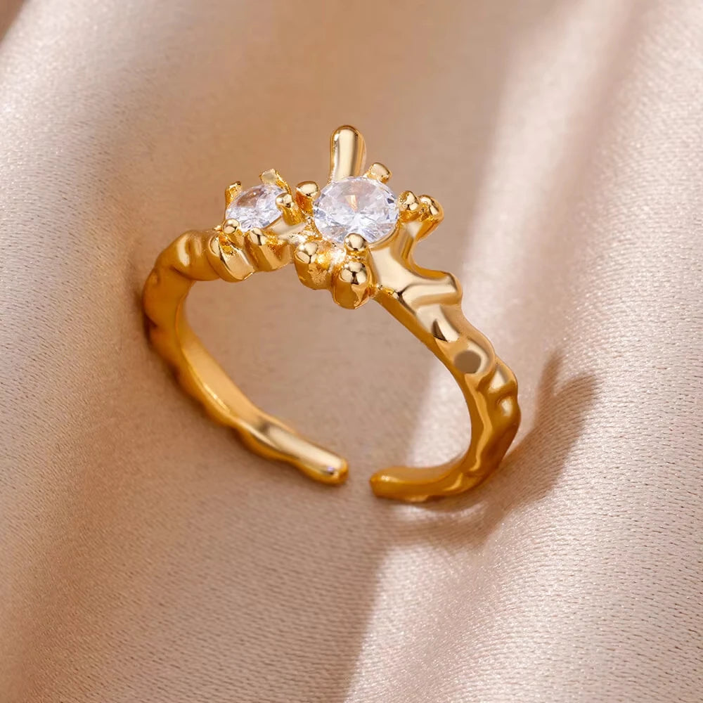 Zircon Geometric Rings For Women