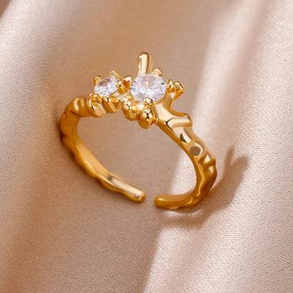 Zircon Geometric Rings For Women