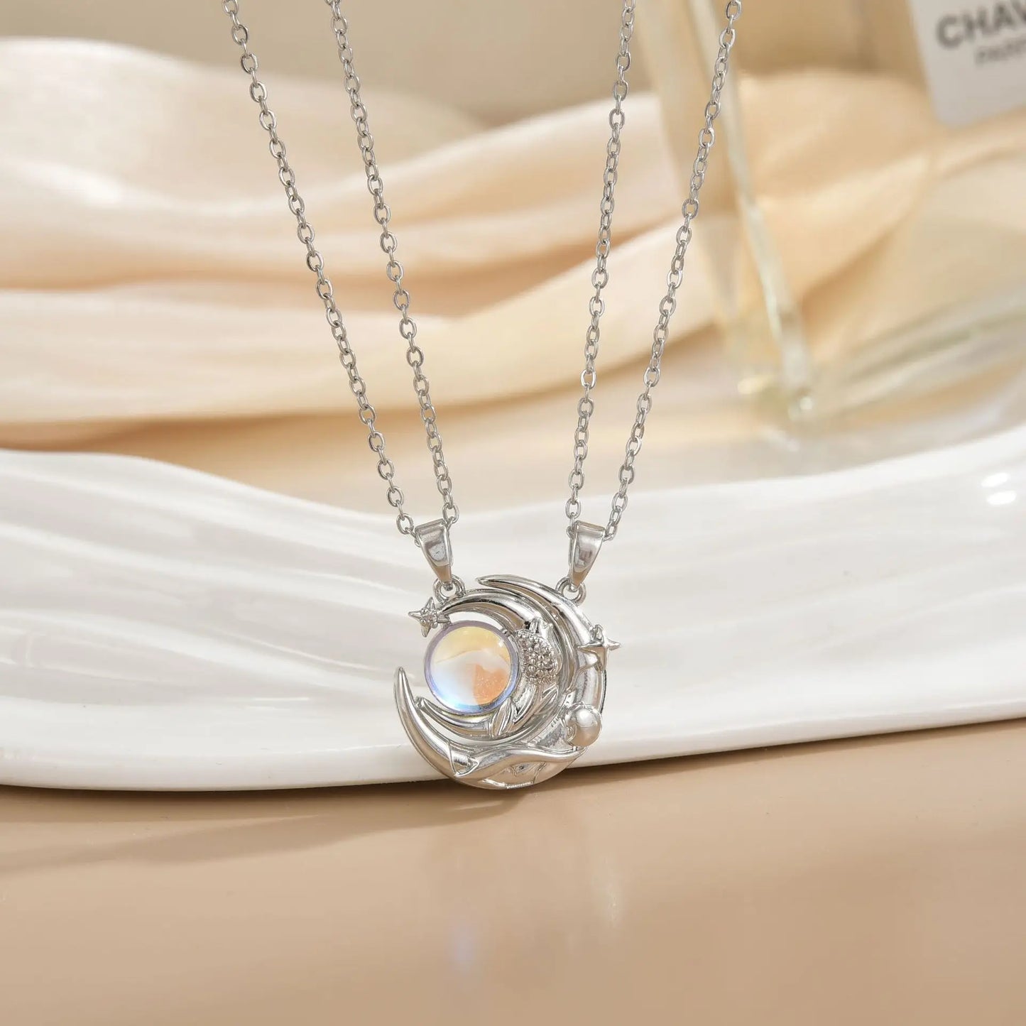 Magnetic Sun Moon Necklace