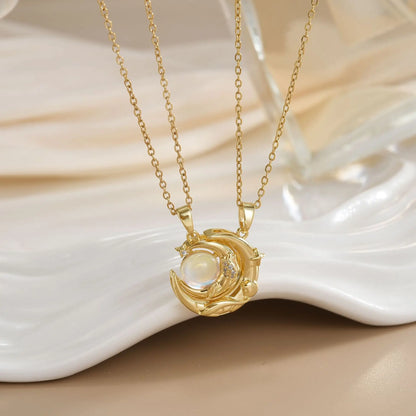 Magnetic Sun Moon Necklace