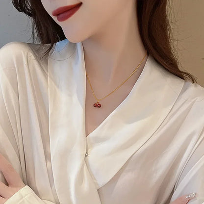 Little Wine Red Cherry Pendant