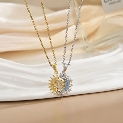 Magnetic Sun Moon Necklace