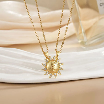 Magnetic Sun Moon Necklace