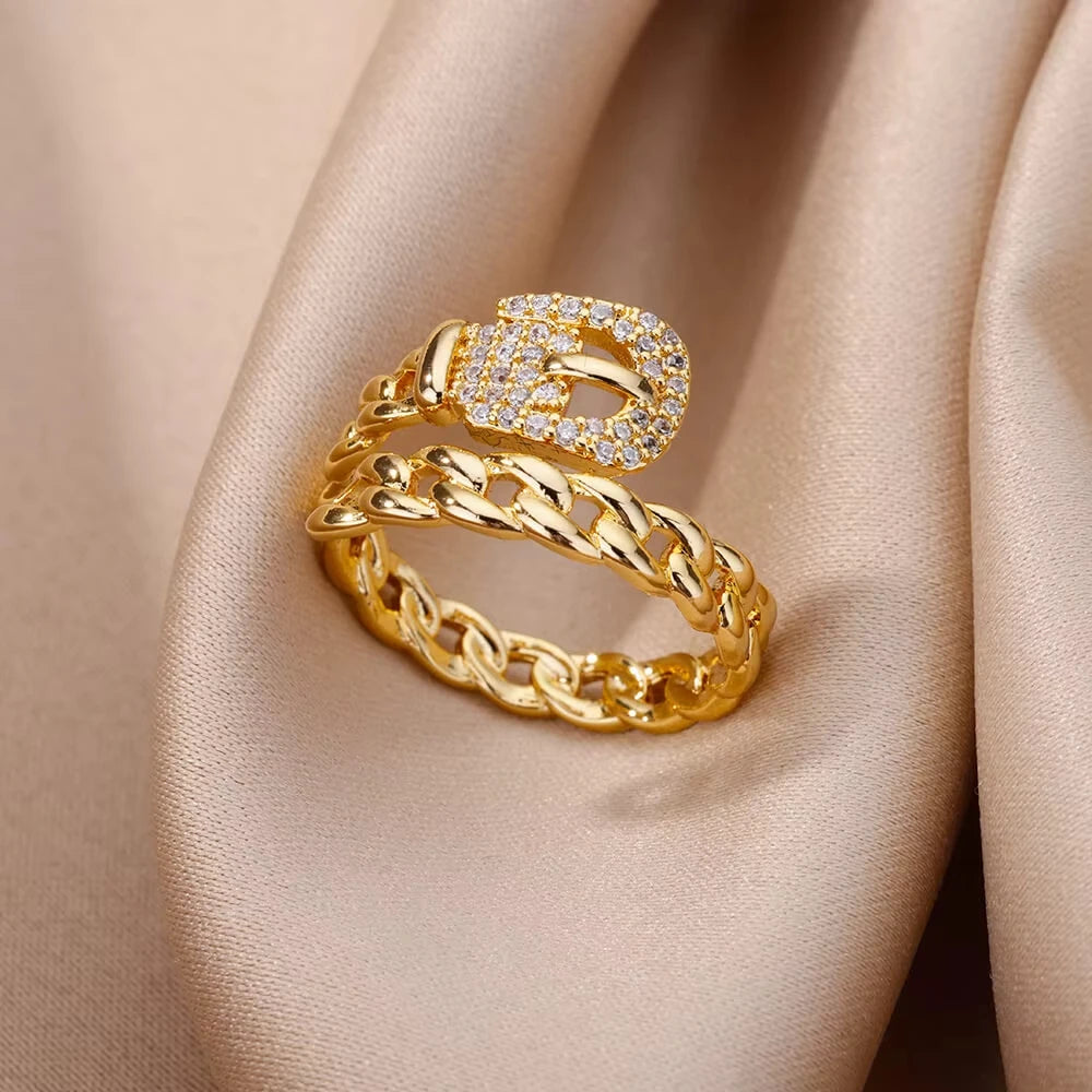 Zircon Geometric Rings For Women