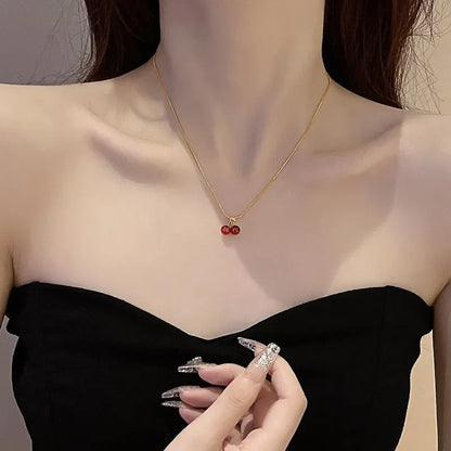 Little Wine Red Cherry Pendant
