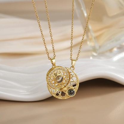 Magnetic Sun Moon Necklace
