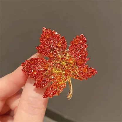 Red Zircon Maple Leaf Bracelet