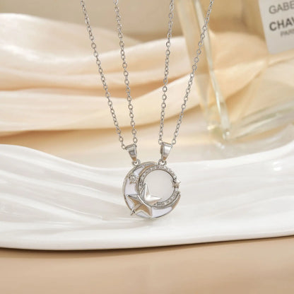 Magnetic Sun Moon Necklace