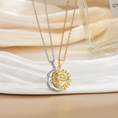 Magnetic Sun Moon Necklace