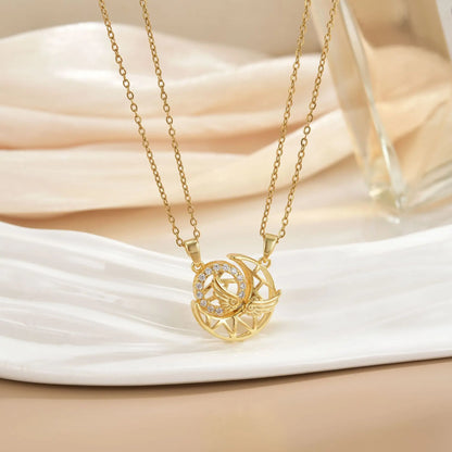 Magnetic Sun Moon Necklace