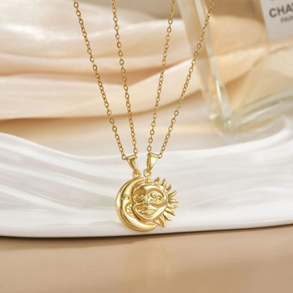 Magnetic Sun Moon Necklace