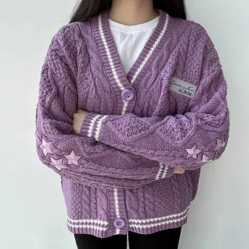 Purple Star Sweater